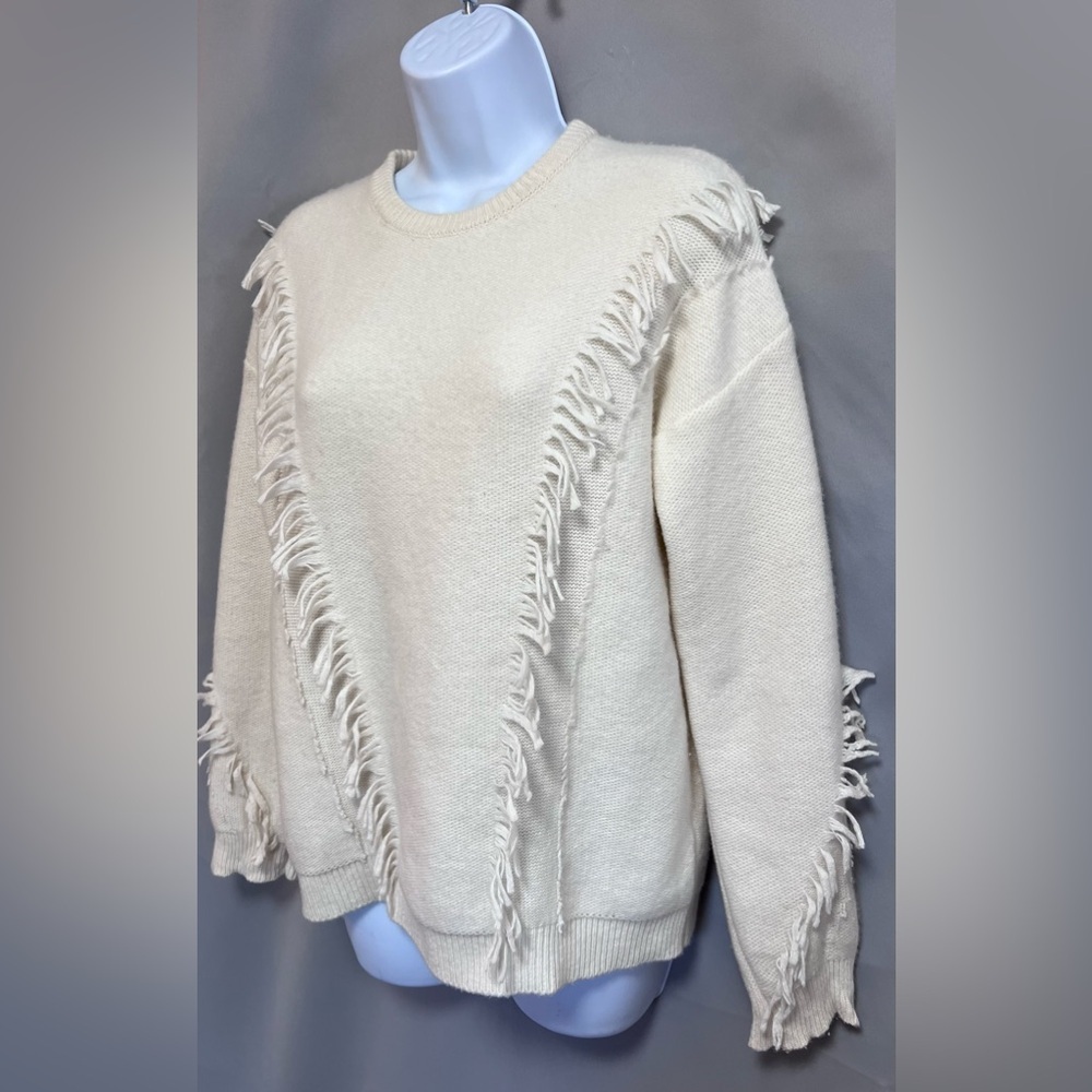 Bartolini Merino Wool Sweater Long Sleeve Ivory  Pullover Women's Sz Medium‎